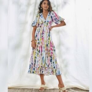 HEMANT & NANDITA Multicolor Midi Dress